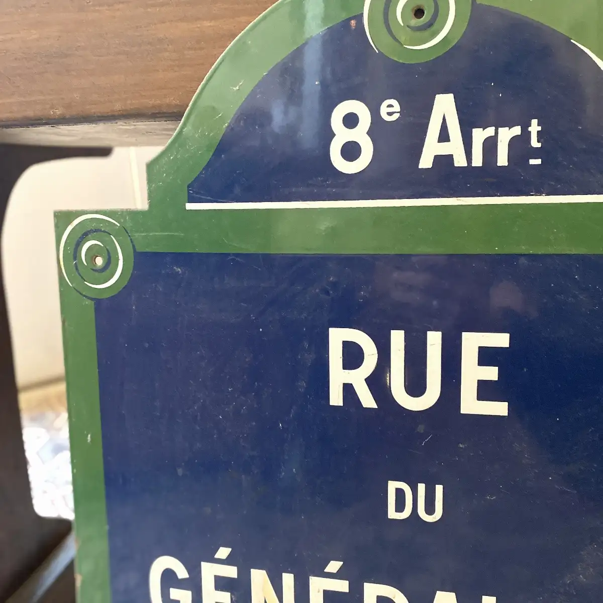 Véritable plaque émaillée rue de Paris