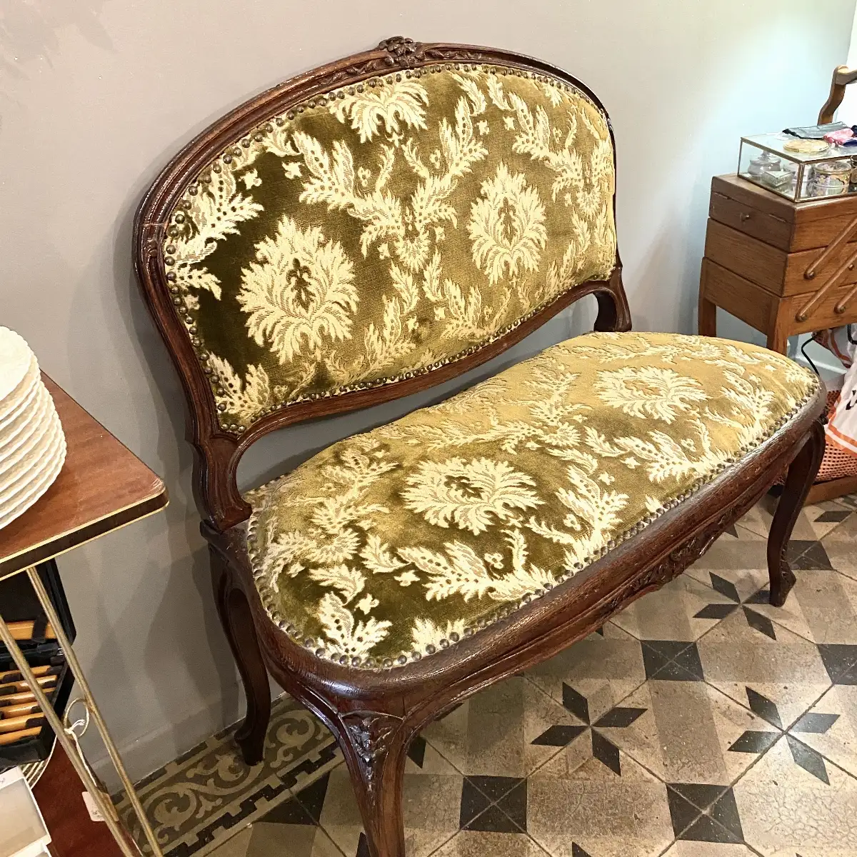 Banquette ancienne Louis Philippe