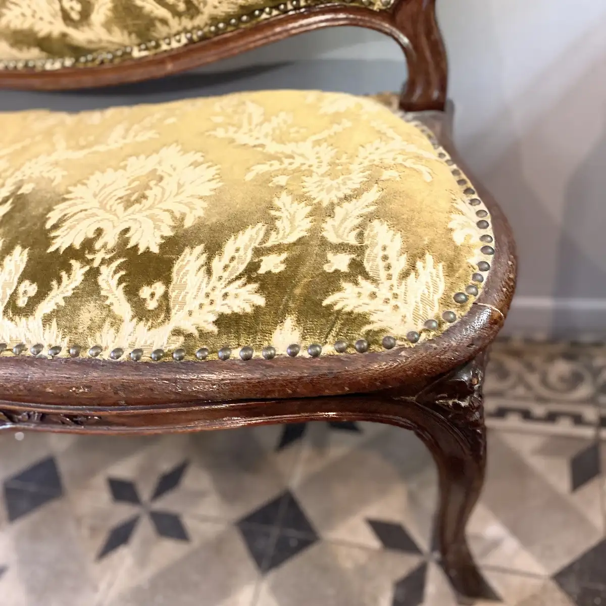 Banquette ancienne Louis Philippe