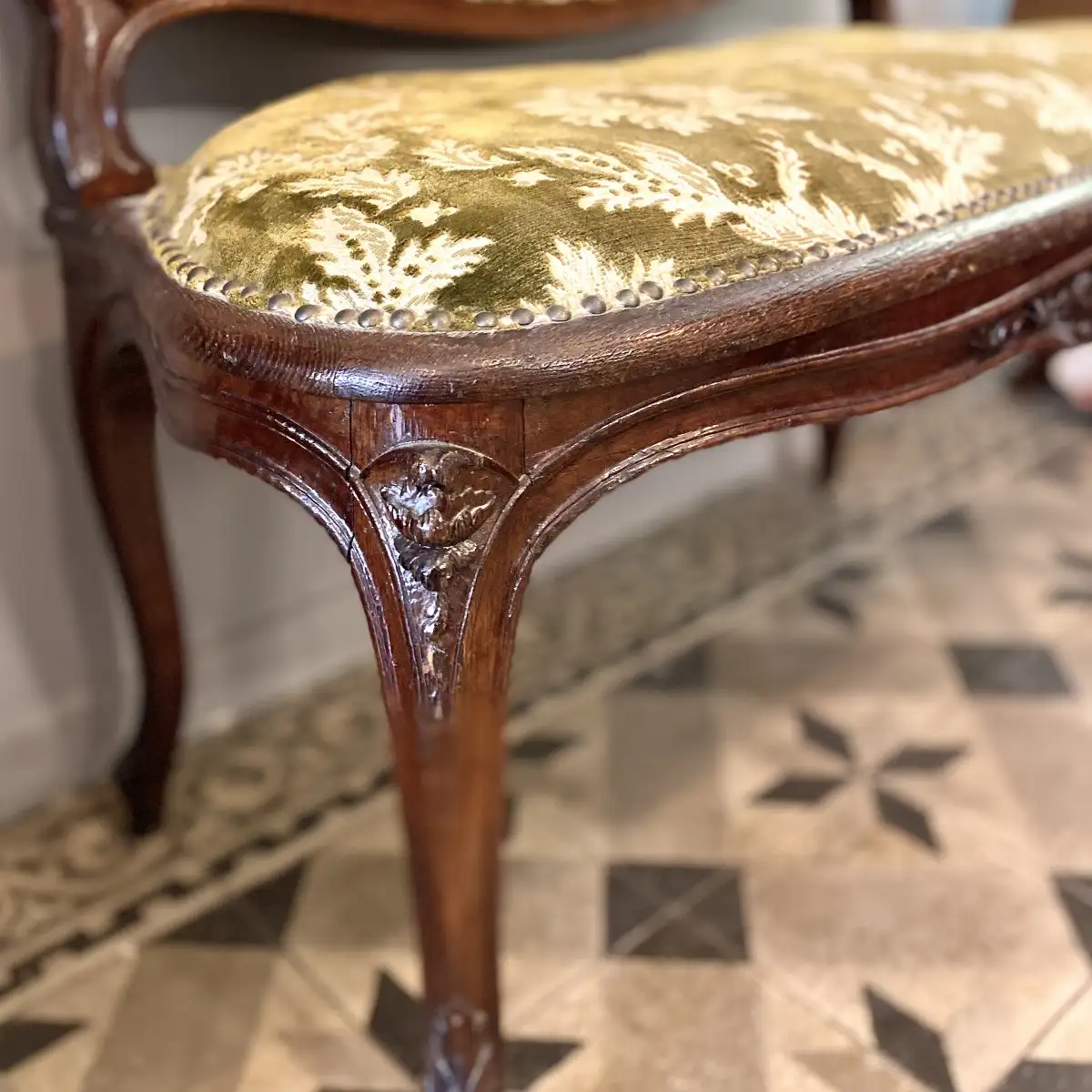 Banquette ancienne Louis Philippe